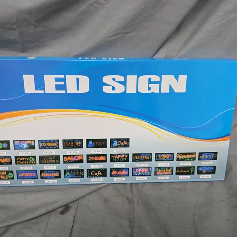BOX OF APPROXIMATELY 20 ASSORTED LED SIGNS