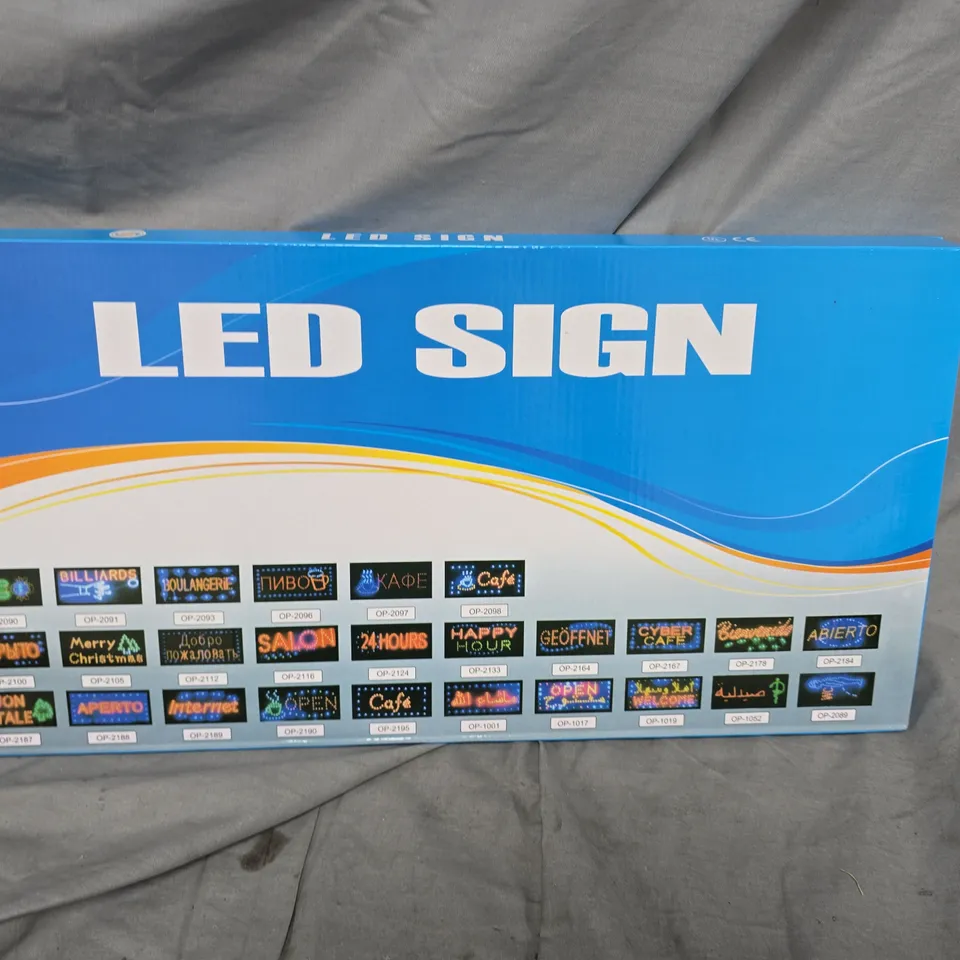 BOX OF APPROXIMATELY 20 ASSORTED LED SIGNS