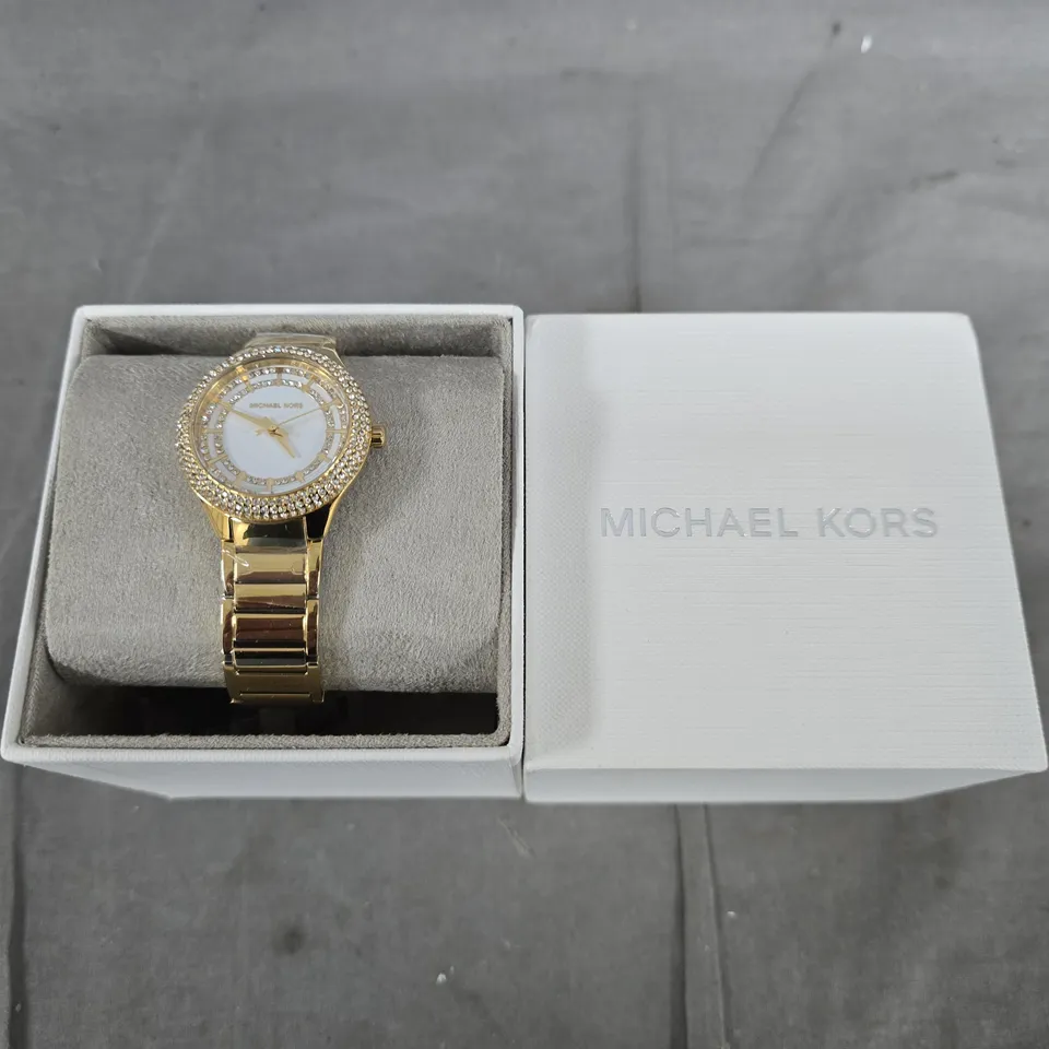 MICHAEL KORS GOLD-TONE LADIES' WATCH – BOXED