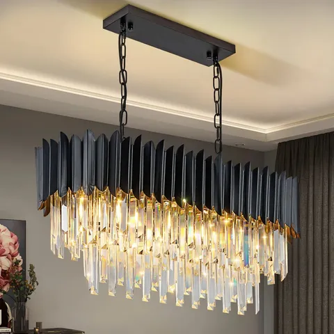BOXED 8-LIGHT EMPIRE CHANDELIER WITH CRYSTAL ACCENTS