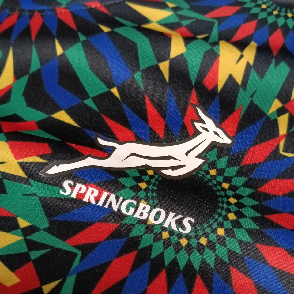 NIKE SPRINGBOKS MEN'S TRAINING TOP – MULTICOLOUR KALEIDOSCOPE PRINT – SIZE UK M 