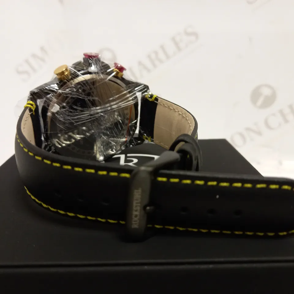 RUCKSTUHL SPORTS CHRONOGRAPH LEATHER STRAP WATCH