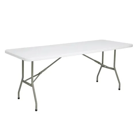 BOXED BOLERO RECTANGULAR FOLDING TABLE 6FT WHITE