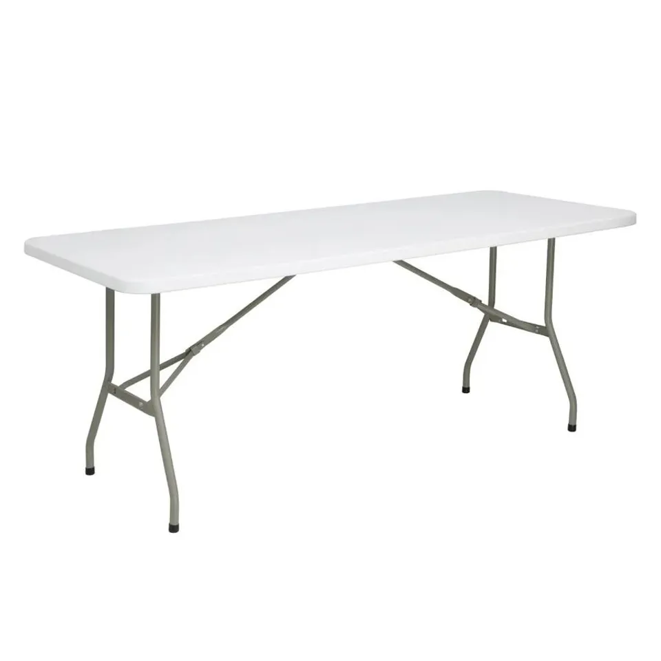 BOXED BOLERO RECTANGULAR FOLDING TABLE 6FT WHITE