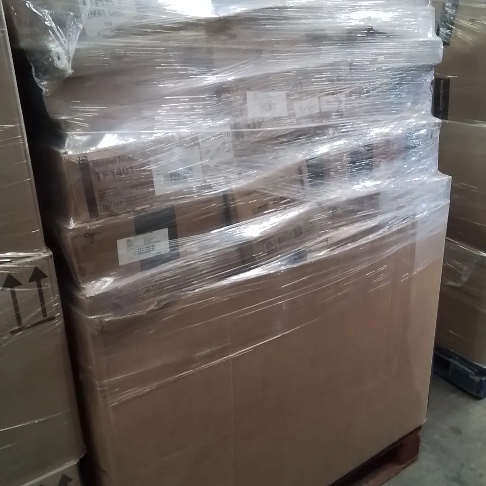 PALLET CONTAINING A LARGE QUANTITY OF WALL MOUNTED BRACKETS 