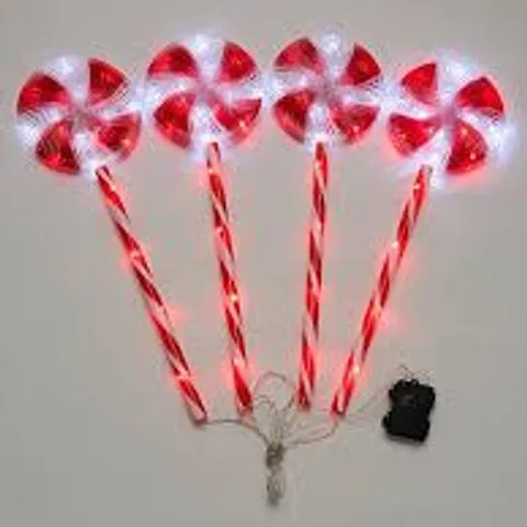 BOXED THREE KINGS LARGE CANDYSWIRL STAKE OUTDOOR CHRISTMAS PATHFINDERS