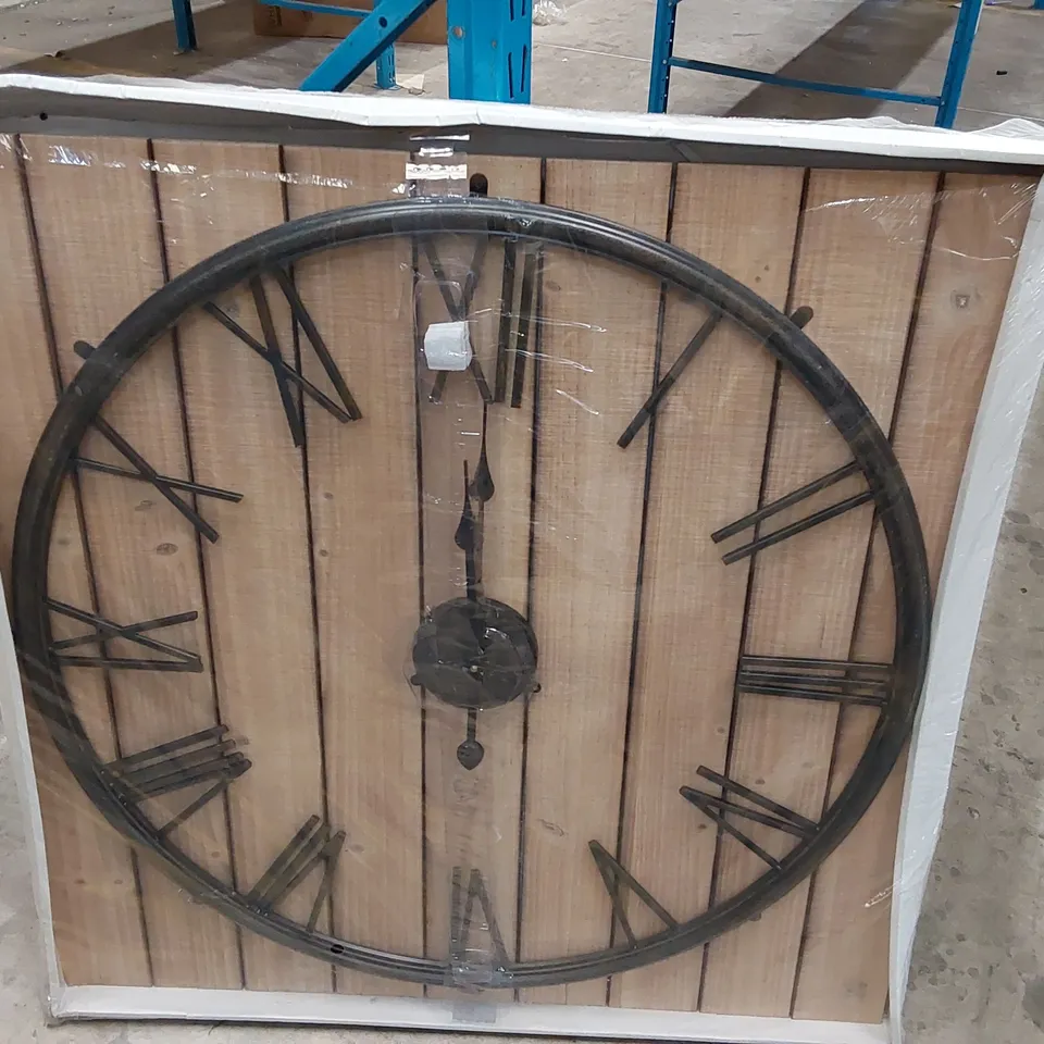 BOXED LARGE DECORATIVE WALL CLOCK (1 BOX)