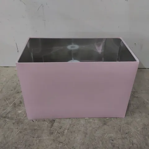 BOXED 19 H X 30 W X 15CM D COTTON RECTANGULAR PINK LAMPSHADE (1 BOX)
