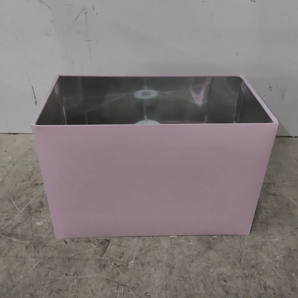 BOXED 19 H X 30 W X 15CM D COTTON RECTANGULAR PINK LAMPSHADE (1 BOX)