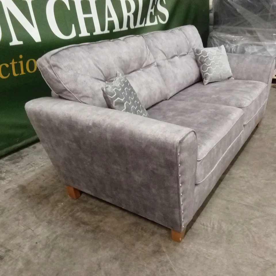 AMAYA FABRIC 3 SEATER SOFA - GREY RRP £999