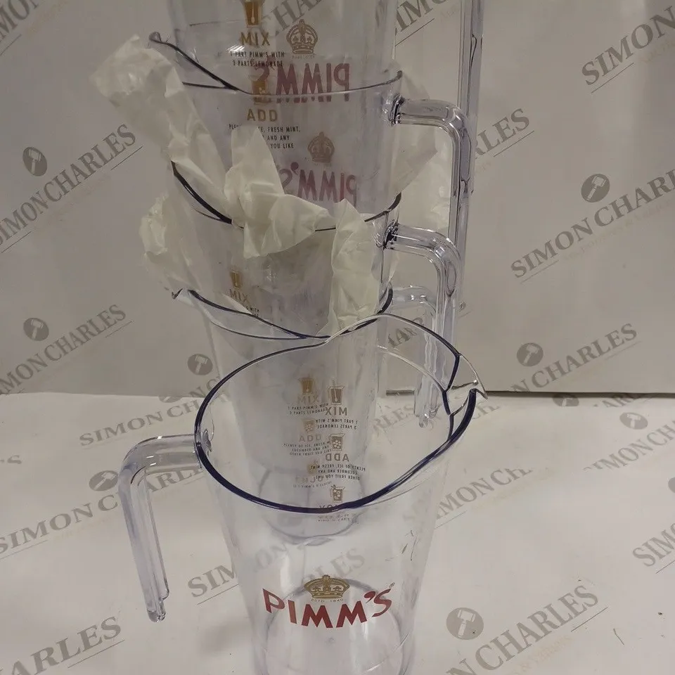 LOT OF 5 PIMMS DRINKS JUGS
