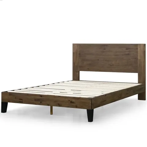 BOXED EVELYN SOLID WOOD BED FRAME WITH HEADBOARD // SIZE UNSPECIFIED (1 BOX)