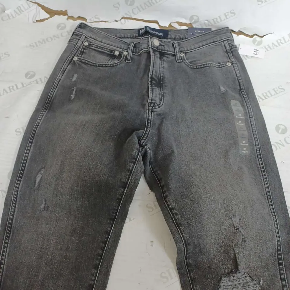 GAP DENIM STRETCH BLACK JEANS - 31R S