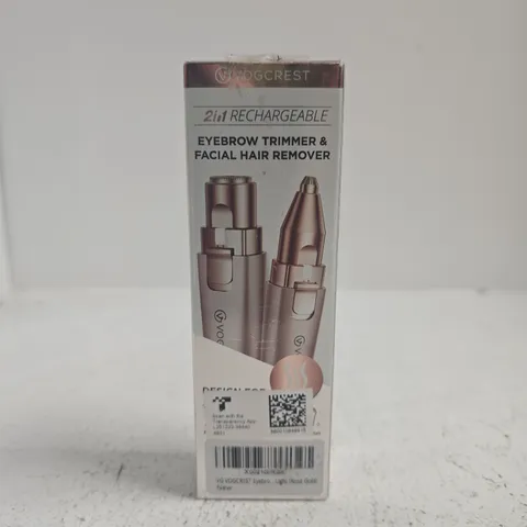 VOGCREST 2-IN-1 RECHARGEABLE EYEBROW TRIMMER & FACIAL HAIR REMOVER