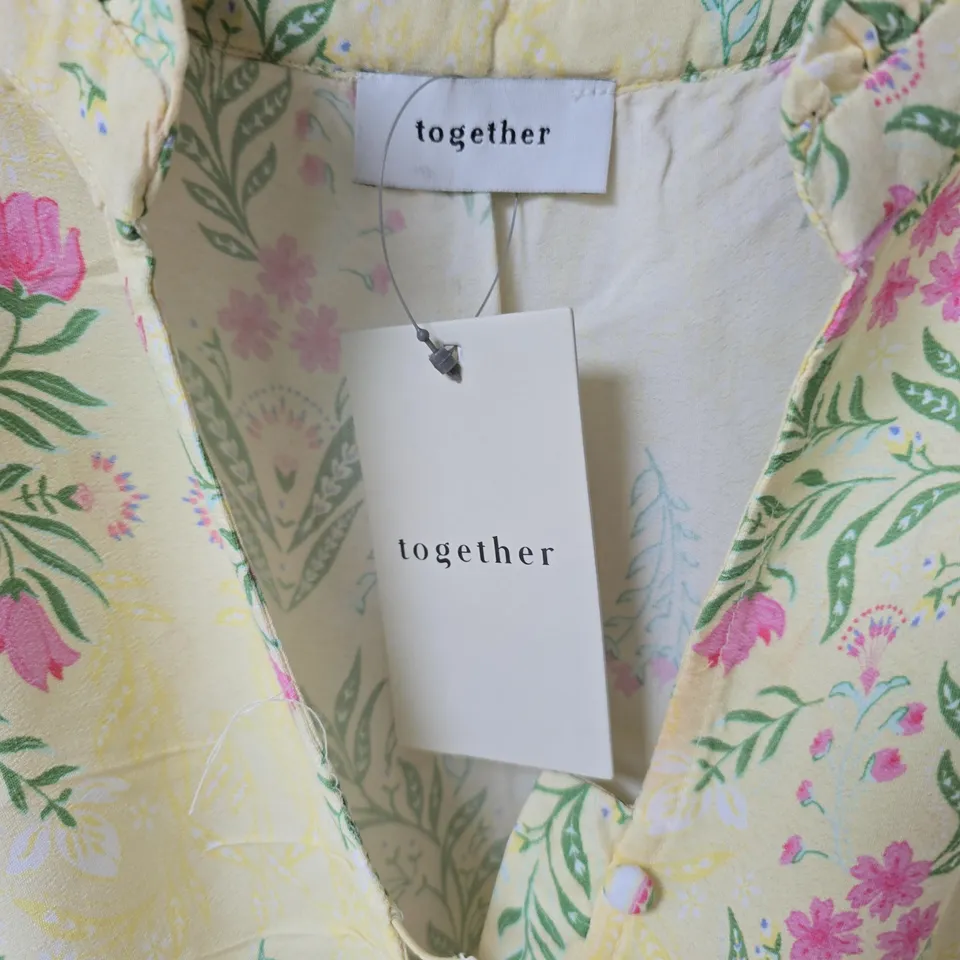 TOGETHER PRINT TIERED MIDAXI DRESS - SIZE 16