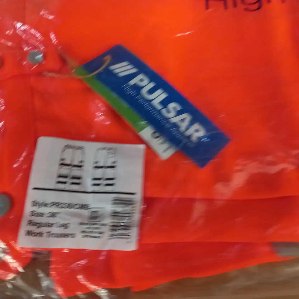 BAGGED PULSAR BRIGHT ORANGE TROUSERS - 36" REG LEG