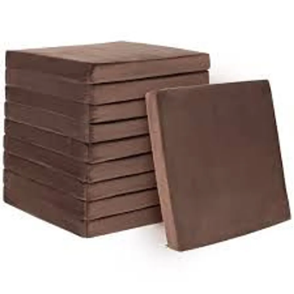 BOXED COSTWAY BROWN MEMORY FOAM SEAT CUSHIONS 10 PACK