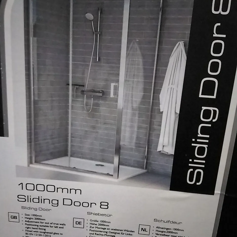 AQUALOX 1000MM SLIDING DOOR SHOWER CUBICLE 