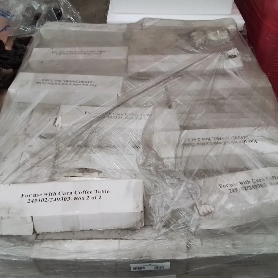 PALLET CONTAINING CARA COFFEE TABLES AND LEGS