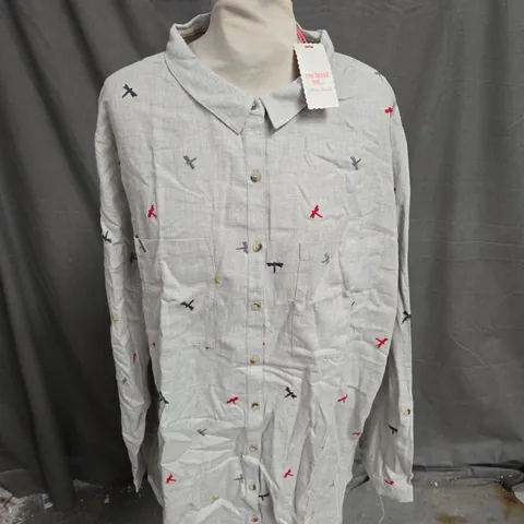 WHITE STUFF FLYAWAY SHIRT IN GREY SIZE 22