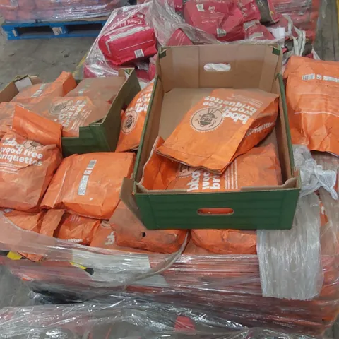 PALLET CONTAINING A LARGE QUANTITY OF CHARCOAL BRIQUETTE BAGS 