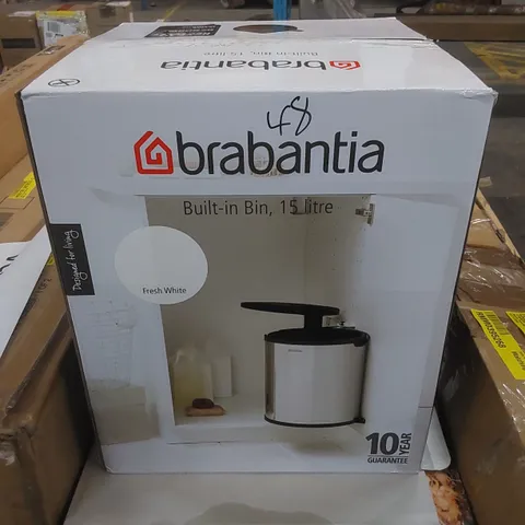 BOXED BRABANTIA 15 LITRE BUILT-IN BIN (1 BOX)