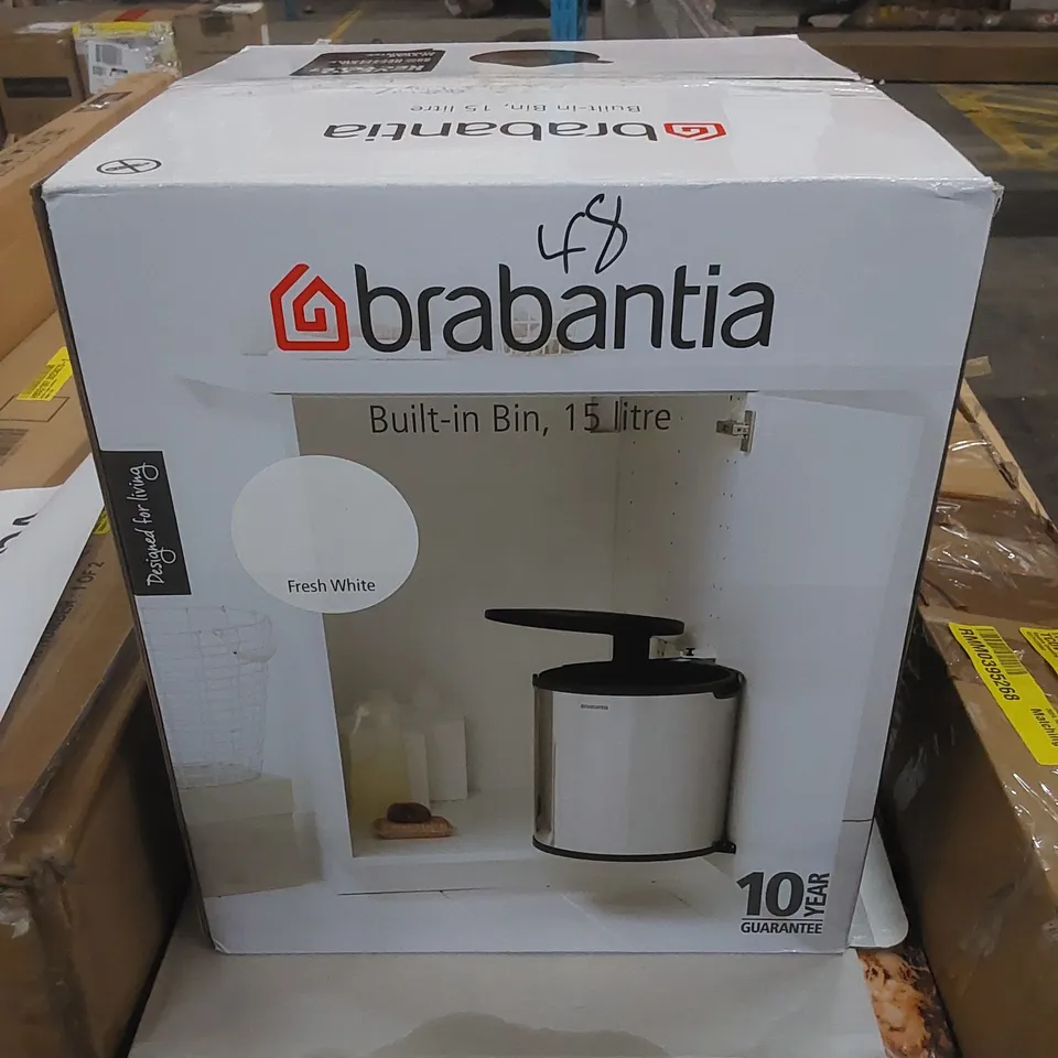 BOXED BRABANTIA 15 LITRE BUILT-IN BIN (1 BOX)