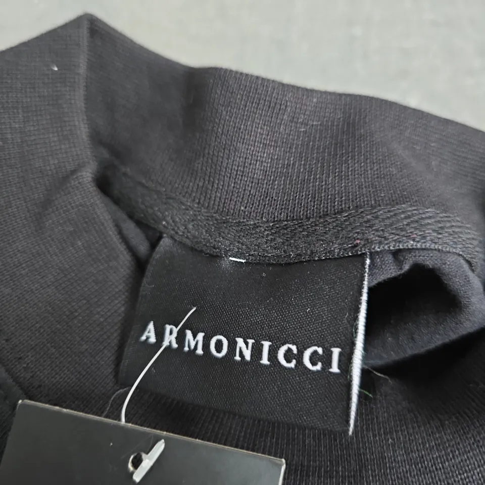 ARMONICCI BLACK T-SHIRT – MEN'S, LOGO PRINT FRONT