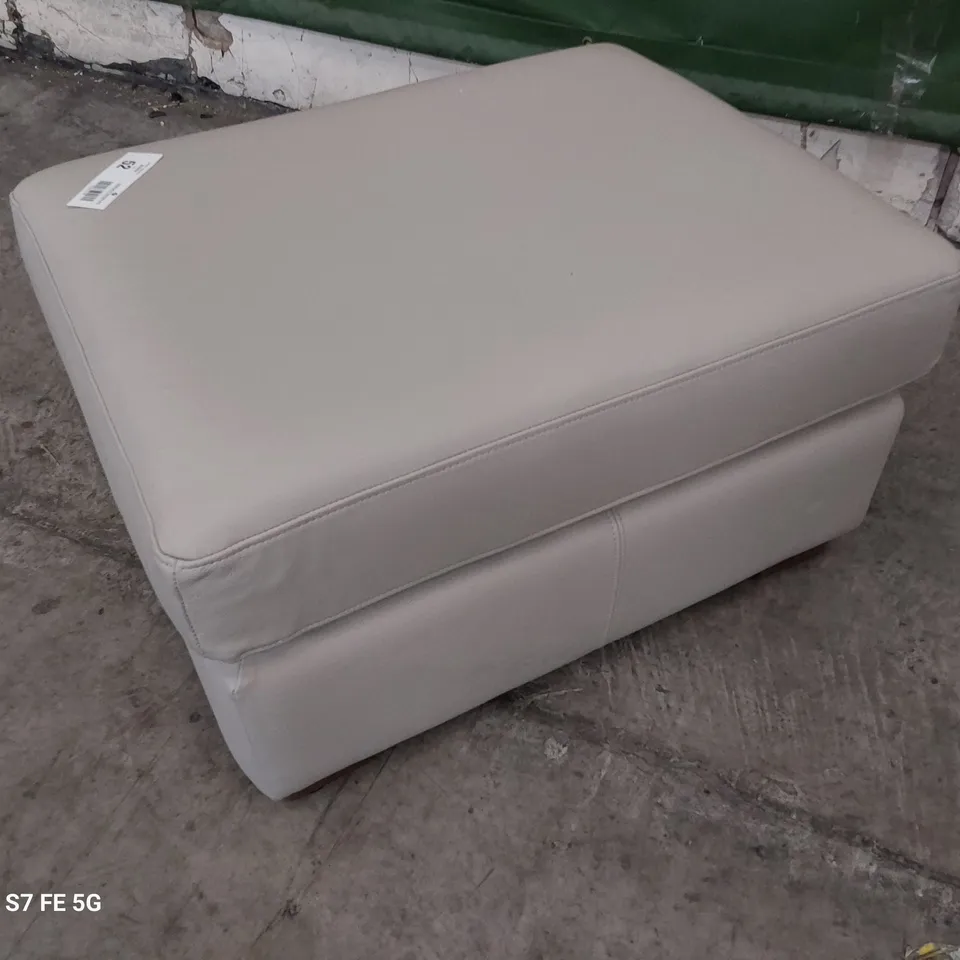 QUALITY BRITISH DESIGNER G PLAN WASHINGTON FOOTSTOOL CAMBRIDGE CLOUD LEATHER 
