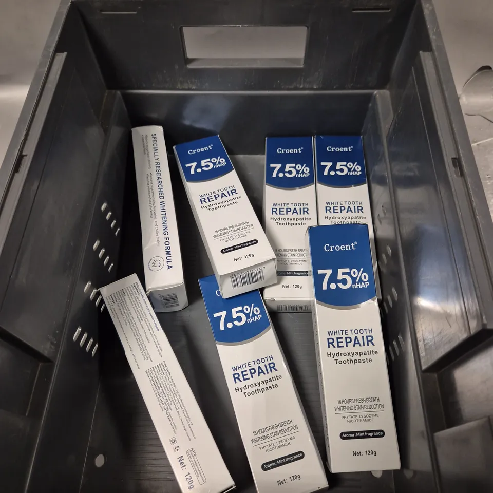 APPROXIMATELY 8 CROENT WHITE TOOTH REPAIR HYDROXYAPATITE TOOTHPASTE 120G PER TUBE