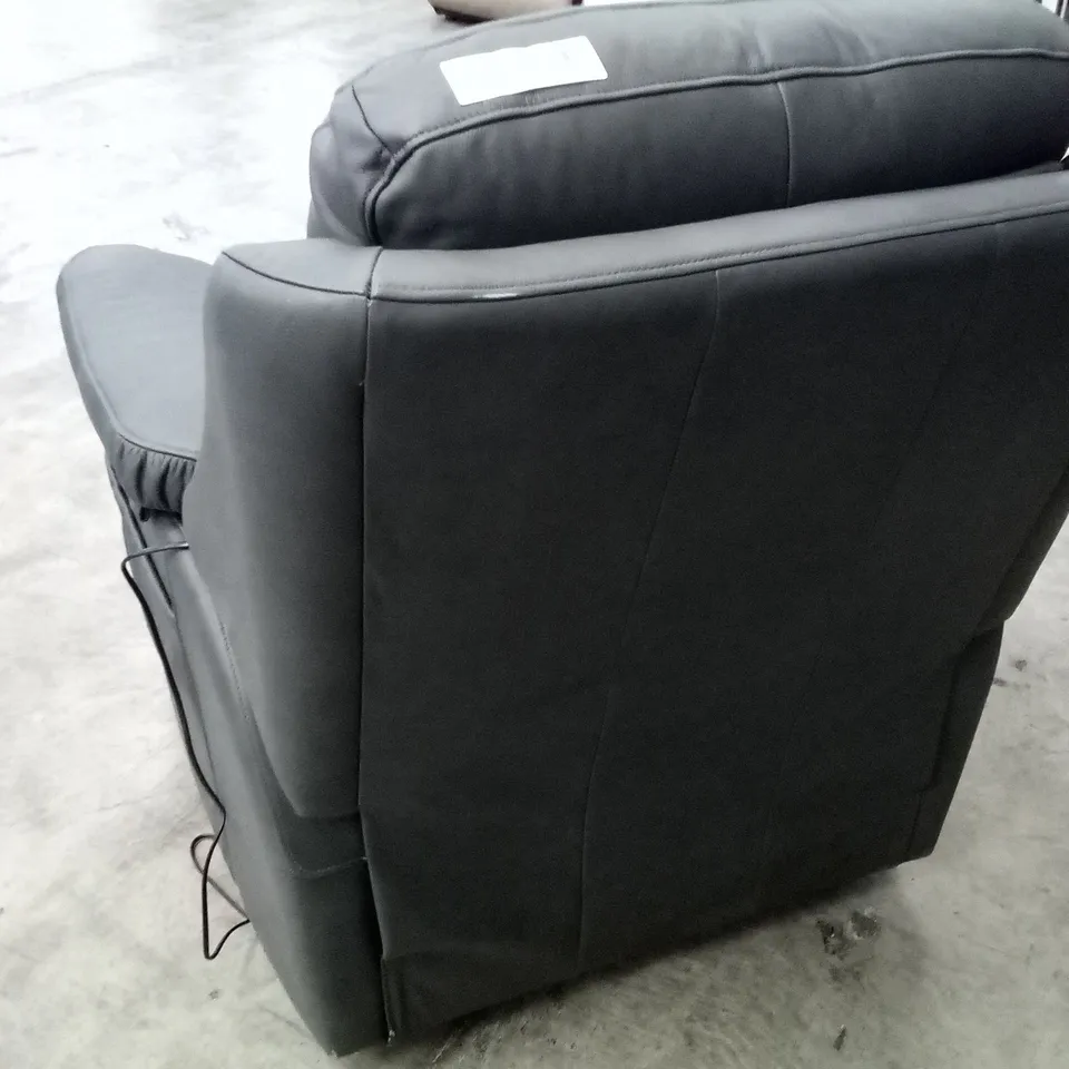 DESIGNER G PLAN GREENWICH LARGE DUAL ELEVATE CHAIR - CAMBRIDGE PETROL BLUE LEATHER 
