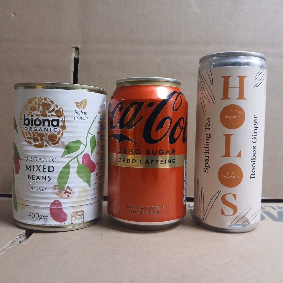 APPROXIMATELY 15 ASSORTED FOOD AND DRINK ITEMS TO INCLUDE BIONA ORGANIC, COCA-COLA, ETC