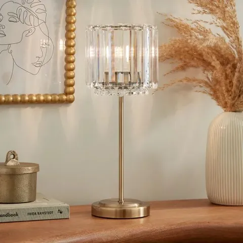 BOXED CRUS BEADED TABLE LAMP