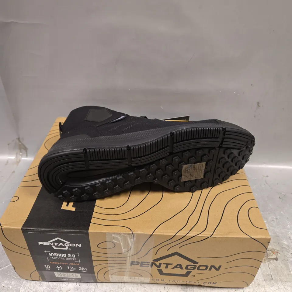 BOXED PAIR OF PENTAGON HYBRID 2.0 TACTICAL BOOTS - 10