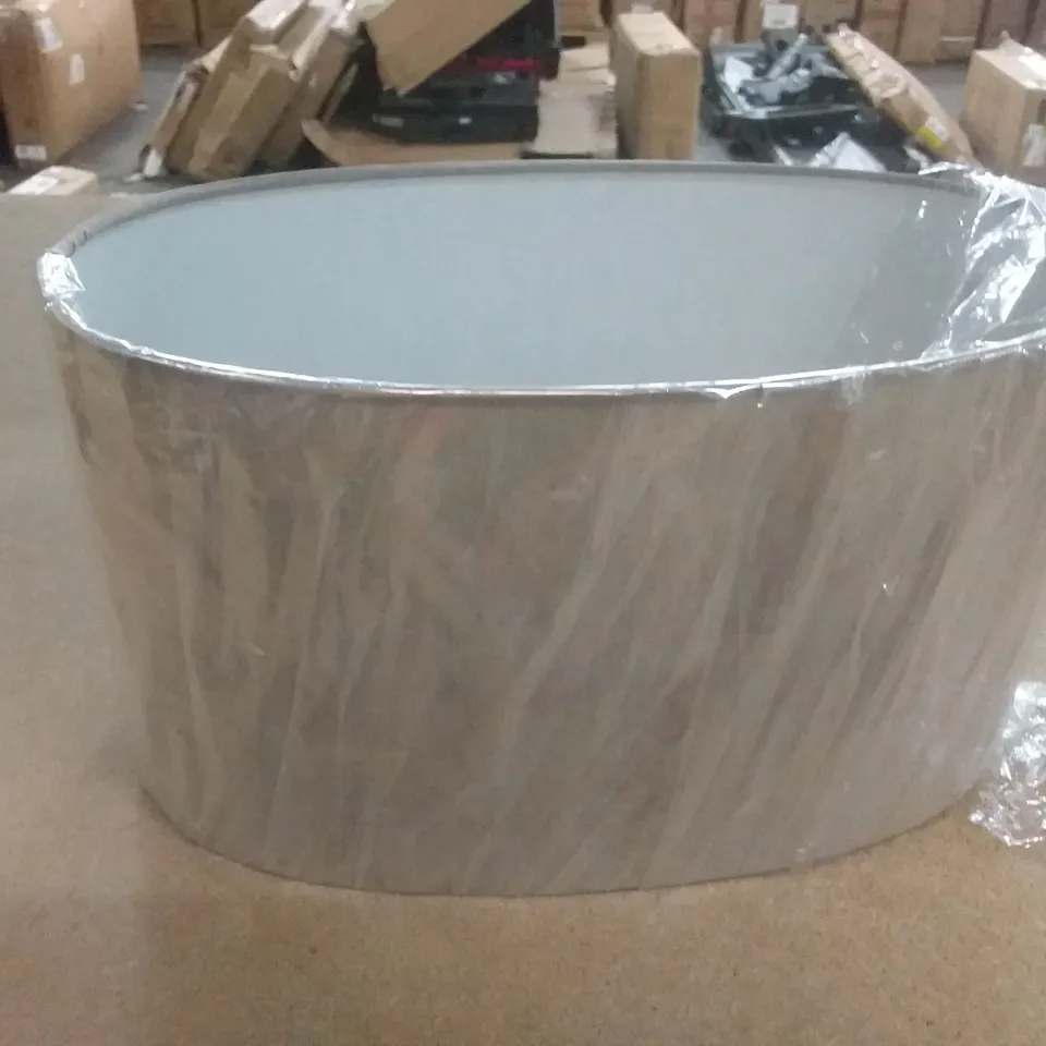 OVAL 1 LIGHT LIGHTSHADE IN GREY/SILVER