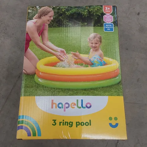 BRAND NEW BOXED HAPELLO 3 RING POOL