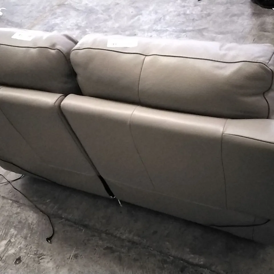 QUALITY ITALIAN DESIGNER PATRIZIO MOCHA LEATHER 2 SEATER POWER RECLINER SOFA