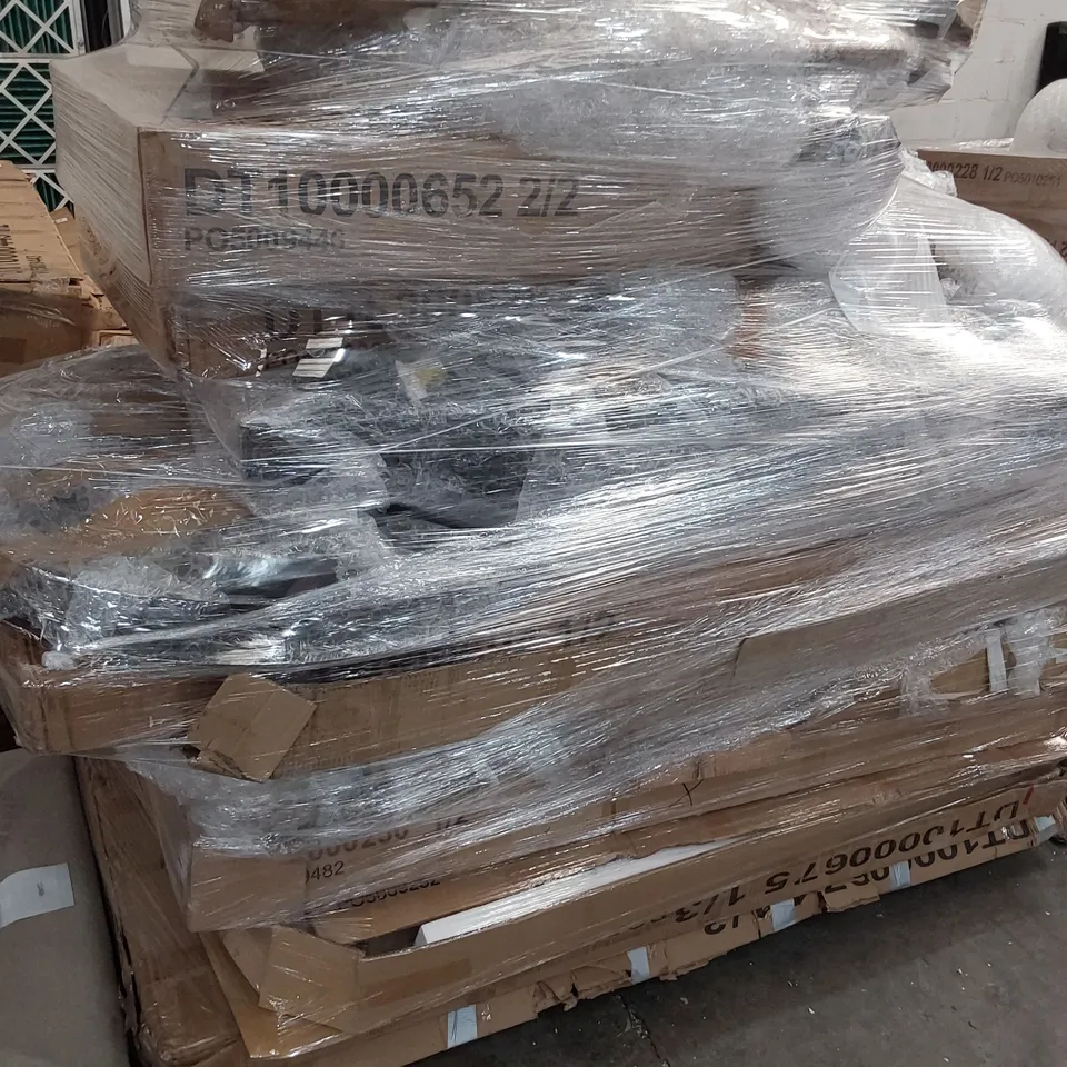 PALLET OF ASSORTED BOXED DINING TABLE PARTS 