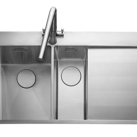 BOXED COSMO 1.5 BOWL SINK WITH RIGHT HAND DRAINER - STAINLESS STEEL (1 BOX)