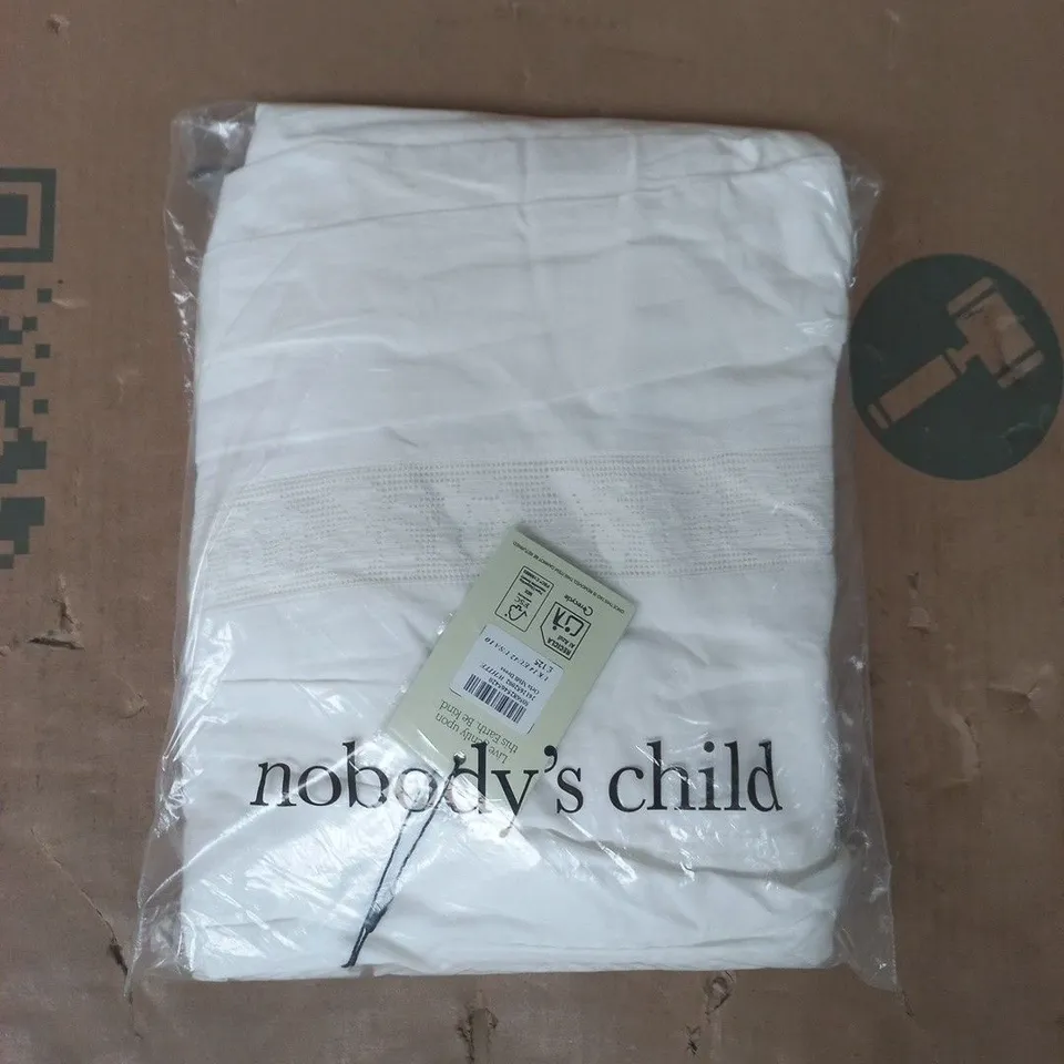 BAGGED NOBODY'S CHILD ORLA MIDI DRESS IN WHITE SIZE UK 14