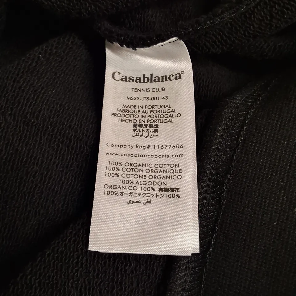 CASABLANCA TENNIS CLUB BLACK CREW JUMPER - XL