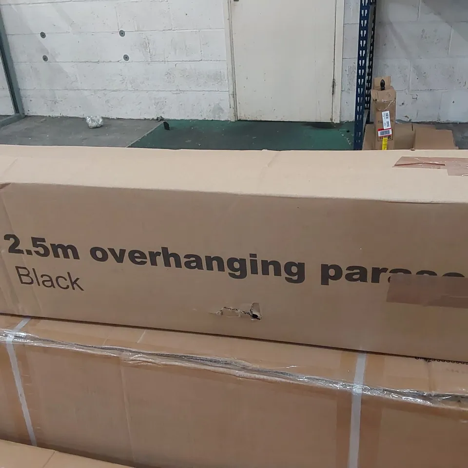 BOXED 2.5m OVERHANGING PARASOL - BLACK 