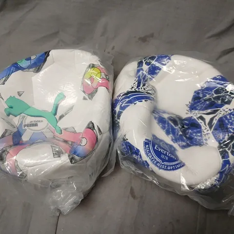 LOT OF 2 BAGGED SIZE 5 FOOTBALLS INCLUDES EVERTON FC AND PUMA