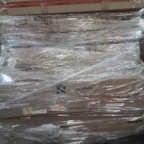 PALLET CONTAINING VARIOUS ASSORTED BOXED ITEMS TO INCLUDE: BOXED FURNITURE, JEWELLERY CABINET, SIDE TABLES ECT.