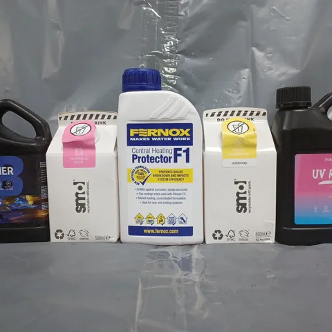 APPROXIMATELY 10 ASSORTED HOUSEHOLD ITEMS TO INCLUDE WASHING UP LIQUID, UV RESIN, ETC - COLLECTION ONLY