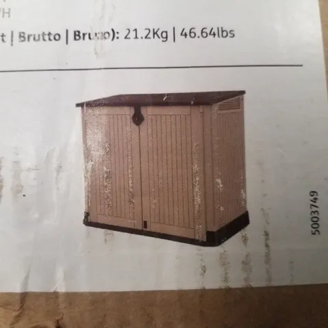 BOXED KETER STORE IT OUT MIDI STORAGE BOX - BROWN