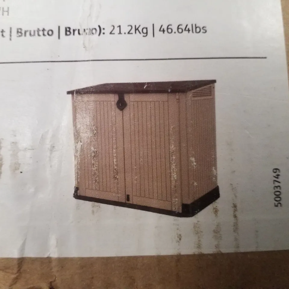 BOXED KETER STORE IT OUT MIDI STORAGE BOX - BROWN