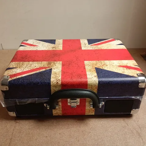 VICTROLA PORTABLE RECORD PLAYER – UNION JACK CASE