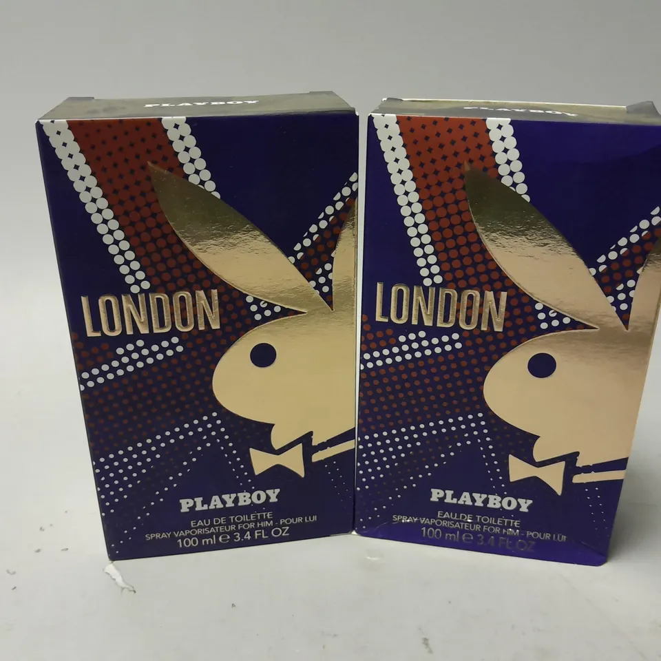 2 BOXED PLAYBOY EAU DE TOILETTE (2 x 100ml)