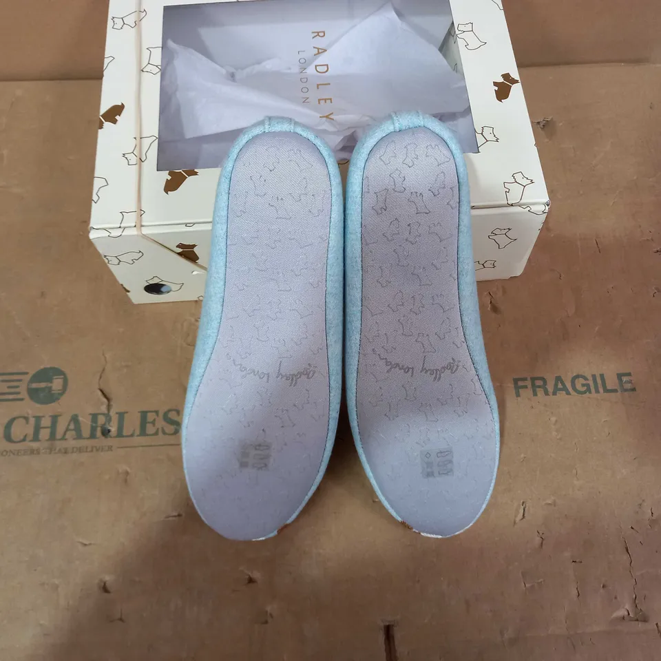 BOXED PAIR OF RADLEY LONDON SLIPPERS - SIZE 7
